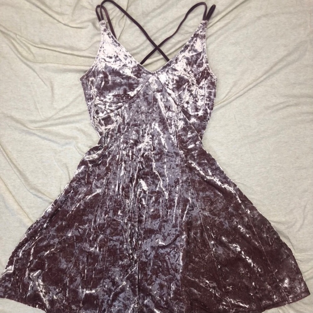 Crushed velvet dress